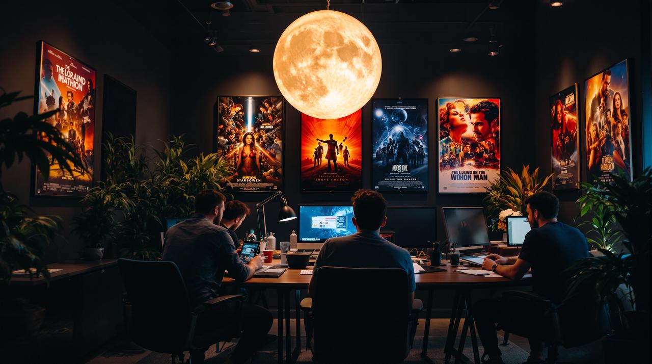 唐人社影院团队工作场景